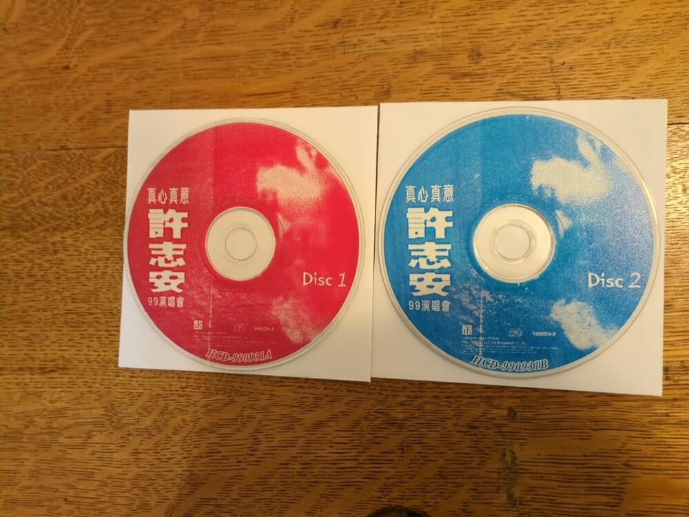 真心真意許志安99演唱會 2 Cds Discs Only